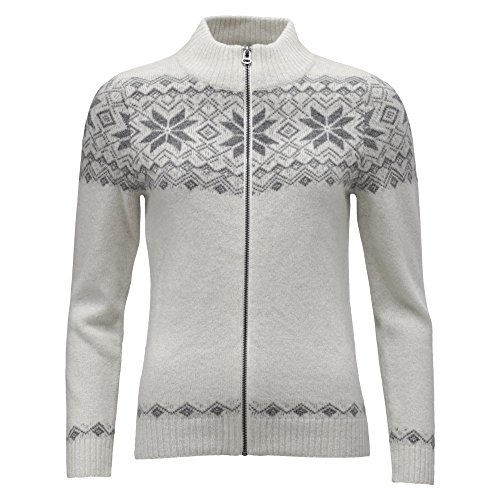 ICEWEAR Damen-Nótt-Strickjacke aus Angora-Wolle | Pullover mit Stehkragen und Reißverschluss | Winter und Sport | nordisch inspiriertes Sternenmuster von ICEWEAR