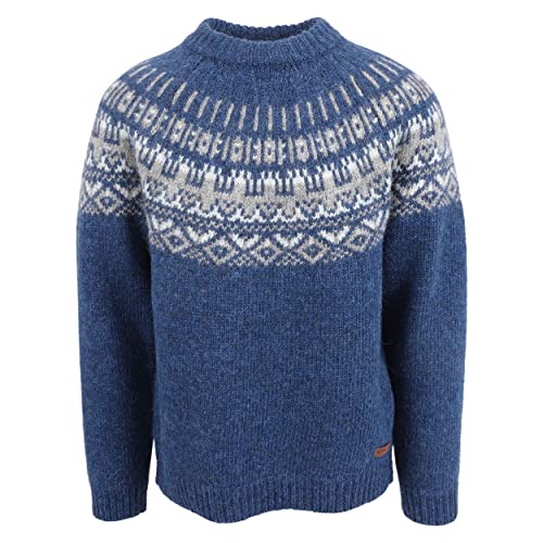 ICEWEAR Elís Unisex-Pullover aus 100% Islandwolle (Blau, L) von ICEWEAR