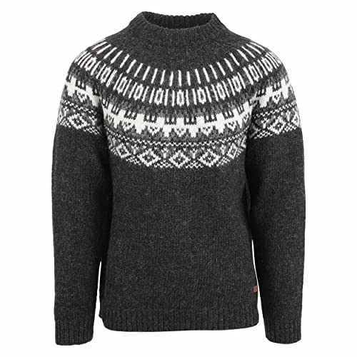 ICEWEAR Elís Unisex-Pullover aus 100% Islandwolle (Schwarz, L) von ICEWEAR