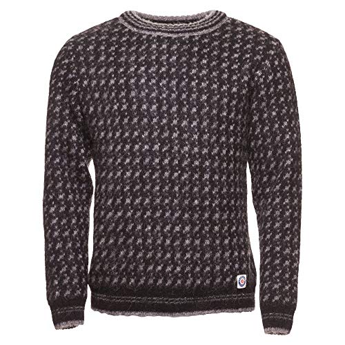 ICEWEAR Íslendingur Herrenpullover aus 100% Wolle | Dezentes Muster und Rundhalsausschnitt | Entworfen in Island von ICEWEAR