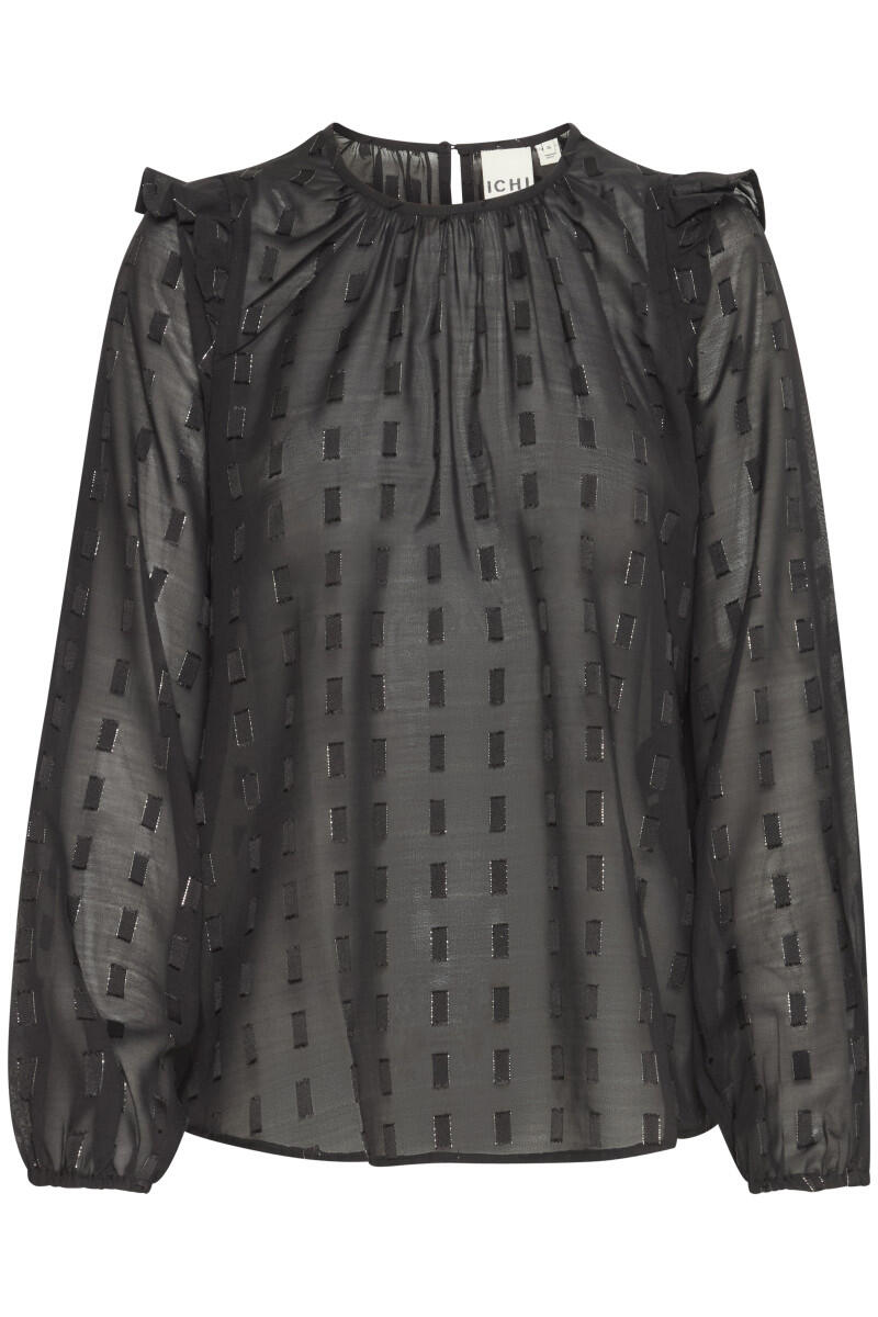 ICHI - Bluse - Ihefota schwarz - Gr. - 34 von ICHI
