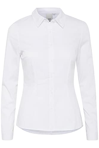 ICHI Damen 102533 Bluse, Weiß (White 10100), 42 von ICHI