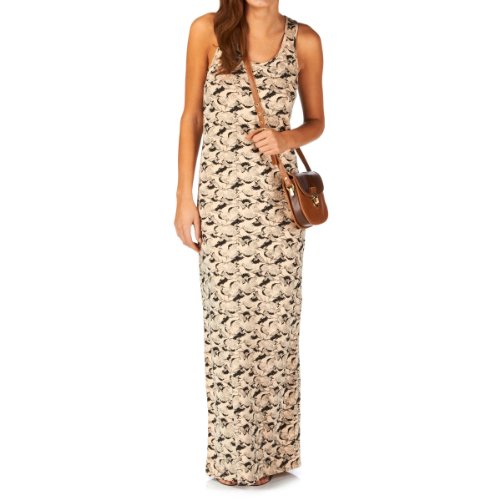 ICHI Damen A-Linie Kleid JULIA DR, Gr. 36 (Herstellergröße: S), Beige (smoke gray) von ICHI