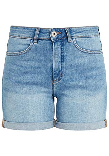 ICHI Damen Hotpants Jeans Shorts Kurze Denim Hose 20111412, Größe:34, Farbe:Light Blue (19044) von ICHI