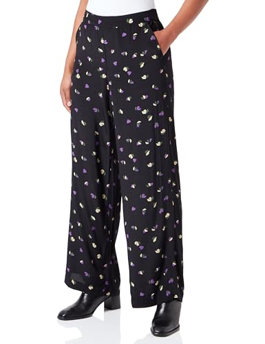 ICHI Damen IHELIMA PA Freizeithose, 201750/Black Flower 1, 36 von ICHI