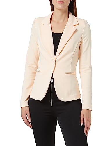 ICHI IHKATE BL Damen Blazer Kurzblazer Jacke Ein-Knopf-Blazer mit Stretch und Reverskragen, Größe:L, Farbe:Bleached Apricot (120917) von ICHI