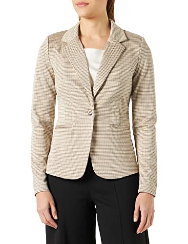 ICHI IHKATE Damen Blazer Kurzblazer Jacke mit Stretch und Reverskragen, Größe:L, Farbe:Sandshell (130907) von ICHI