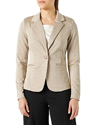 ICHI IHKATE Damen Blazer Kurzblazer Jacke mit Stretch und Reverskragen, Größe:M, Farbe:Sandshell (130907) von ICHI