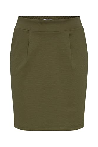 ICHI IHKATE SK Damen Kurzer Rock Minirock mit Stretch und Elastikbund, Größe:2XL, Farbe:Kalamata (13024) von ICHI