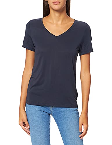 ICHI Damen IHLIKE SS T-Shirt, Blau (Total Eclipse 14044), Medium (Herstellergröße: M) von ICHI