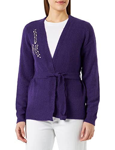 ICHI Damen IHMACON CA2 Strickjacke, 1937501/Violet Indigo Melange, L von ICHI