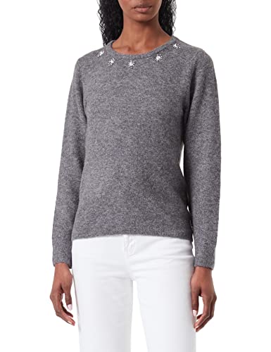 ICHI Damen IHMACON LS5 Pullover, 200319/Dark Grey Melange, M von ICHI