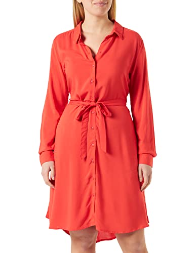 ICHI Damen IHMAIN DR Kleid, 171664/Poppy Red, 34 von ICHI