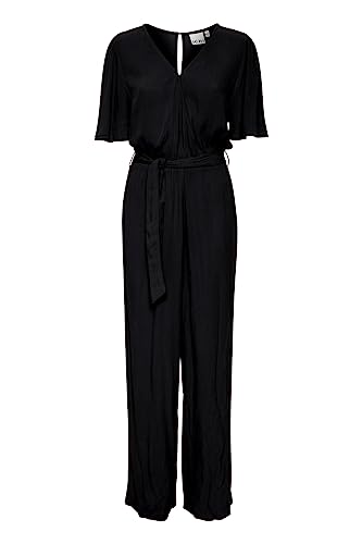 ICHI Damen IHMARRAKECH SO JS FL3 Jumpsuit, 194008/Black, L von ICHI