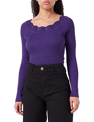 ICHI Damen IHMOPAZ LS2 Pullover, 193750/Violet Indigo, XS von ICHI