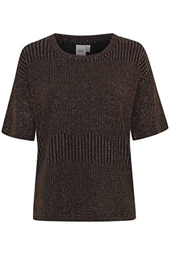 ICHI Damen IHNILA SS Pullover, 194008/Black, S von ICHI