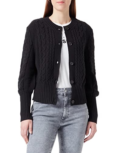 ICHI Damen IHPOLITE CA Strickjacke, 194008/Black, L von ICHI