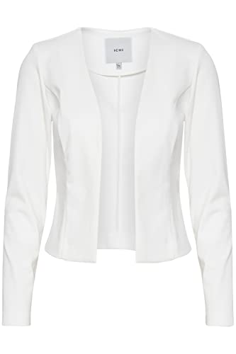 ICHI IHKATE SHORT BL Damen Blazer Kurzblazer Jacke Kurzblazer mit Stretch, Größe:L, Farbe:Cloud Dancer (114201) von ICHI