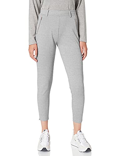 ICHI IHKATE Zip Damen Hose Stoffhose Elastisches Bündchen mit Stretch und Reißverschlusstaschen, Größe:S, Farbe:Grey Melange (10020) von ICHI