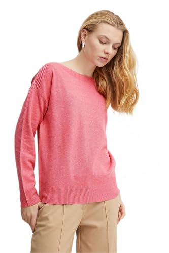 ICHI IHALPA LS2 Damen Strickpullover Feinstrick Pullover Feinstrickpullover U-Bootausschnitt Regular-Fit, Größe:L, Farbe:Chateau Rose (172120) von ICHI