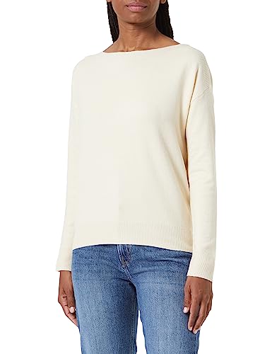 ICHI IHALPA LS2 Damen Strickpullover Feinstrick Pullover Feinstrickpullover U-Bootausschnitt Regular-Fit, Größe:S, Farbe:Sandshell (130907) von ICHI