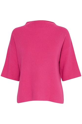 ICHI IHBOSTON Damen Rollkragenpullover Pullover Oversize, Größe:M, Farbe:Pink Yarrow (172034) von ICHI