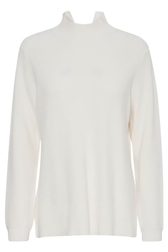 ICHI IHBOSTON LS2 Damen Strickpullover Pullover Pulli Stehkragen 50% Viskose, 28% Polyester, 22% Nylon Loose fit, Größe:S, Farbe:Birch (130905) von ICHI