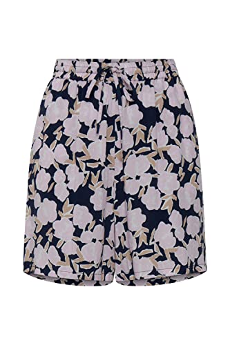 ICHI IHCEFALU SHO2 Damen Chino Shorts Bermuda Kurze Hose Loose-Fit Gemustert, Größe:38, Farbe:Lavender Fog (133820) von ICHI