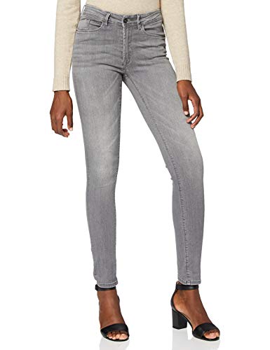 ICHI IHERIN IZARO Light Gray Damen Jeans Denim Hose mit Stretch Enger Schnitt, Größe:27/32, Farbe:Light Grey Washed (19051) von ICHI
