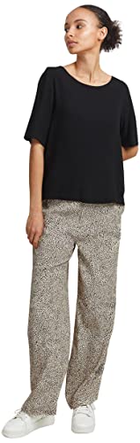 ICHI IHHARENA PA Damen Hose Stoffhose mit weitem Bein Regular-Fit Gemustert, Größe:36, Farbe:Snapdragon (130840) von ICHI