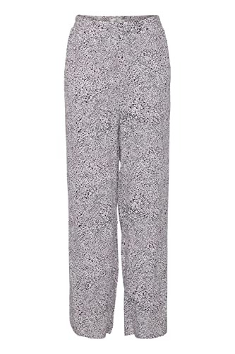 ICHI IHHARENA PA Damen Hose Stoffhose mit weitem Bein Regular-Fit Gemustert, Größe:38, Farbe:Lavender Mist (163307) von ICHI