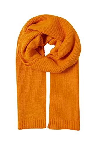 ICHI IHIAIVO SC Damen Schal Winterschal Rippstrick leicht elastisch unifarben, Größe:ONE, Farbe:Orange Pepper (161164) von ICHI