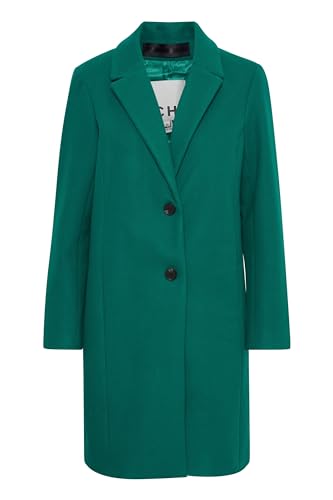 ICHI IHJANNET JA4 Damen Steppmantel Wintermantel Winterjacke Kurzmantel mit Reverskragen und Knöpfen, Größe:34, Farbe:Cadmium Green (185424) von ICHI