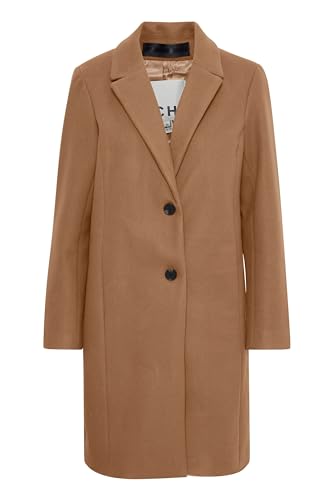 ICHI IHJANNET JA4 Damen Steppmantel Wintermantel Winterjacke Kurzmantel mit Reverskragen und Knöpfen, Größe:38, Farbe:Tiger's Eye (171038) von ICHI