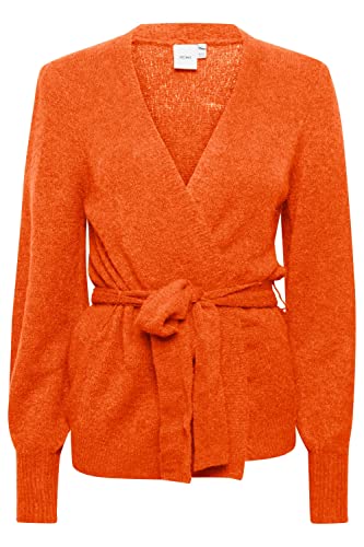 ICHI IHKAMARA CA - 20115023 Damen Strickjacke Cardigan Fein-Strick, Größe:L, Farbe:Koi (171452) von ICHI