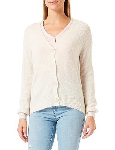 ICHI IHKAMARA CA3-20116948 Damen Strickjacke Cardigan Fein-Strick, Größe:L, Farbe:Cloud Dancer (114201) von ICHI