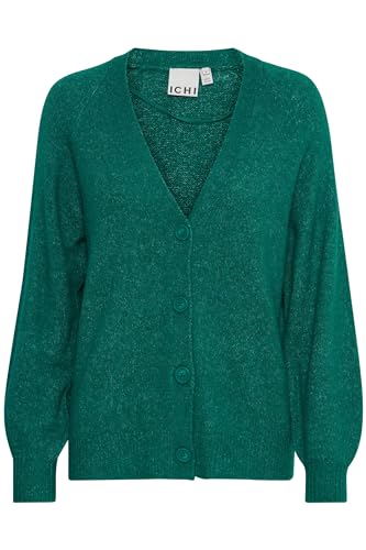 ICHI IHKAMARA CA3-20116948 Damen Strickjacke Cardigan Fein-Strick, Größe:XXL, Farbe:Cadmium Green (185424) von ICHI