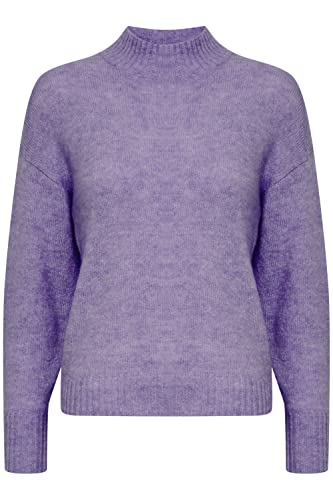 ICHI IHKAMARA LS3 Damen Strickpullover Feinstrick Pullover Strickpullover mit Turtleneck Regular-Fit, Größe:M, Farbe:Daybreak (173817) von ICHI