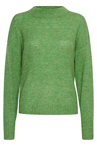 ICHI IHKAMARA LS3 Damen Strickpullover Feinstrick Pullover Strickpullover mit Turtleneck Regular-Fit, Größe:M, Farbe:Kelly Green (166138) von ICHI