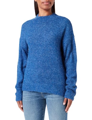 ICHI IHKAMARA LS3 Damen Strickpullover Feinstrick Pullover Strickpullover mit Turtleneck Regular-Fit, Größe:S, Farbe:True Blue (194057) von ICHI