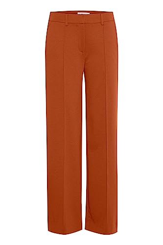 ICHI IHKATE SUS Office Wide PA Damen Hose Stoffhose mit Stretch gerader Schnitt, Größe:M, Farbe:Rooibos Tea (181355) von ICHI