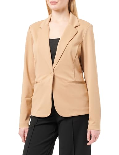 ICHI IHKATE BL Damen Blazer Kurzblazer Jacke Ein-Knopf-Blazer mit Stretch und Reverskragen, Größe:S, Farbe:Tannin (171320) von ICHI