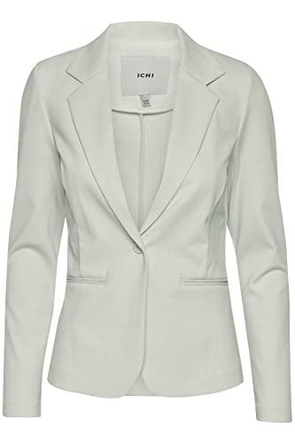 ICHI IHKATE BL Damen Blazer Kurzblazer Jacke Ein-Knopf-Blazer mit Stretch und Reverskragen, Größe:L, Farbe:Dewkist (130107) von ICHI