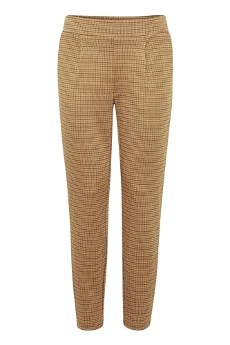 ICHI IHKATE CAMELEON PA Damen Hose Stoffhose mit Stretch enger Schnitt Elastikbund, Größe:S, Farbe:Cathay Spice (180950) von ICHI