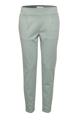 ICHI IHKATE CAMELEON PA Damen Hose Stoffhose mit Stretch enger Schnitt Elastikbund, Größe:XS, Farbe:Ether (144506) von ICHI