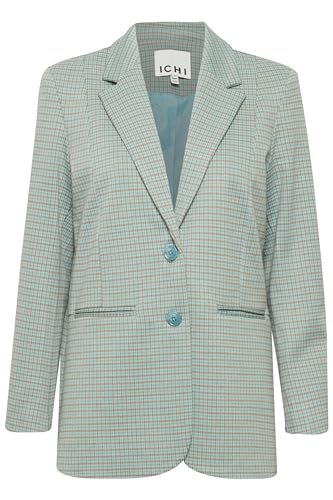 ICHI IHKATE Cameleon Oversize BL Damen Blazer Jackenblazer 70% Polyester, 28% Viskose, 2% Elasthan Loose fit, Größe:M, Farbe:Ether (144506) von ICHI