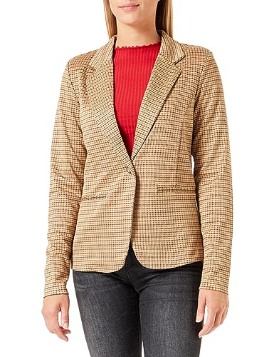 ICHI IHKATE Damen Blazer Kurzblazer Jacke mit Stretch und Reverskragen, Größe:M, Farbe:Cathay Spice (180950) von ICHI