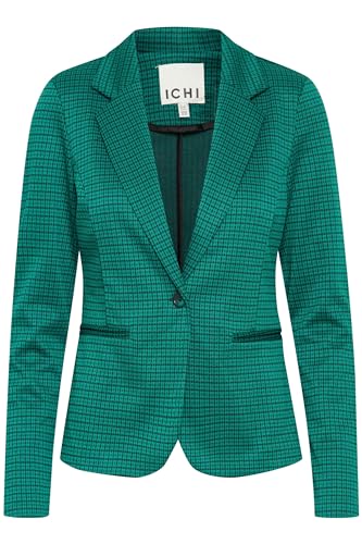 ICHI IHKATE Damen Blazer Kurzblazer Jacke mit Stretch und Reverskragen, Größe:XL, Farbe:Cadmium Green (185424) von ICHI