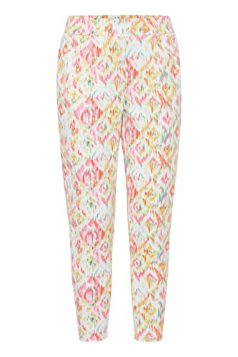 ICHI IHKATE Print PA16 Damen Hose Stoffhose mit Stretch Elastikbund Enger Schnitt, Größe:L, Farbe:Multi Colour AOP (201995) von ICHI