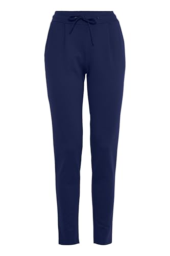 ICHI IHKATE PA2 Damen Sweathose Sweatpants Relaxhose mit Stretch Schmaler Schnitt mit Elastikbund, Größe:XL, Farbe:Maritime Blue (193831) von ICHI